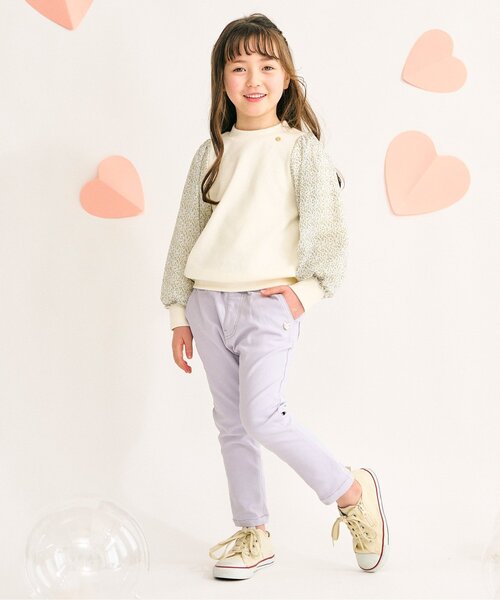 apres les cours（アプレレクール）の「【裏起毛・あったか】ハートポケットきゅんパンツ（その他パンツ・キッズ・ベージュ/アイボリー/ブラック/インディゴブルー/ブラウン/ラベンダー・120/130/100/140/110/80/90）」の13枚目の写真