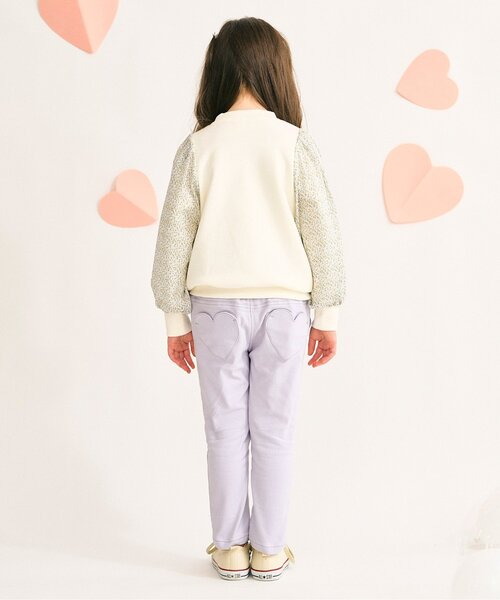 apres les cours（アプレレクール）の「【裏起毛・あったか】ハートポケットきゅんパンツ（その他パンツ・キッズ・ベージュ/アイボリー/ブラック/インディゴブルー/ブラウン/ラベンダー・120/130/100/140/110/80/90）」の14枚目の写真