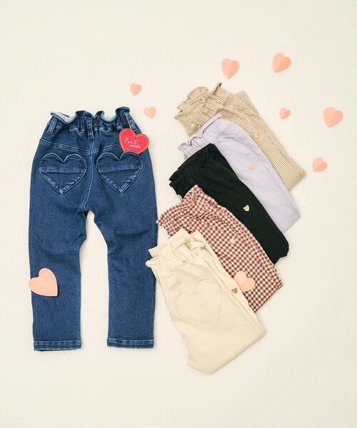 apres les cours（アプレレクール）の「【裏起毛・あったか】ハートポケットきゅんパンツ（その他パンツ・キッズ・ベージュ/アイボリー/ブラック/インディゴブルー/ブラウン/ラベンダー・120/130/100/140/110/80/90）」の15枚目の写真