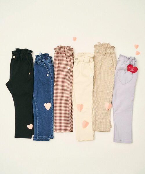 apres les cours（アプレレクール）の「【裏起毛・あったか】ハートポケットきゅんパンツ（その他パンツ・キッズ・ベージュ/アイボリー/ブラック/インディゴブルー/ブラウン/ラベンダー・120/130/100/140/110/80/90）」の16枚目の写真