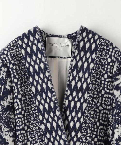 Steven Alan（スティーブンアラン）の「＜forte_forte＞JACQUARD COAT/コート（ノーカラーコート）」 - WEAR