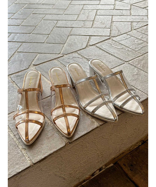 dazzlin（ダズリン）の「クリアメタルオープントゥパンプス（パンプス・レディース・シルバー/ゴールド/シルバー系その他2・MEDIUM/LARGE）」の5枚目の写真