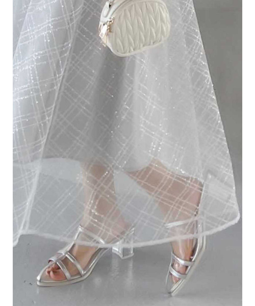 dazzlin（ダズリン）の「クリアメタルオープントゥパンプス（パンプス・レディース・シルバー/ゴールド/シルバー系その他2・MEDIUM/LARGE）」の6枚目の写真