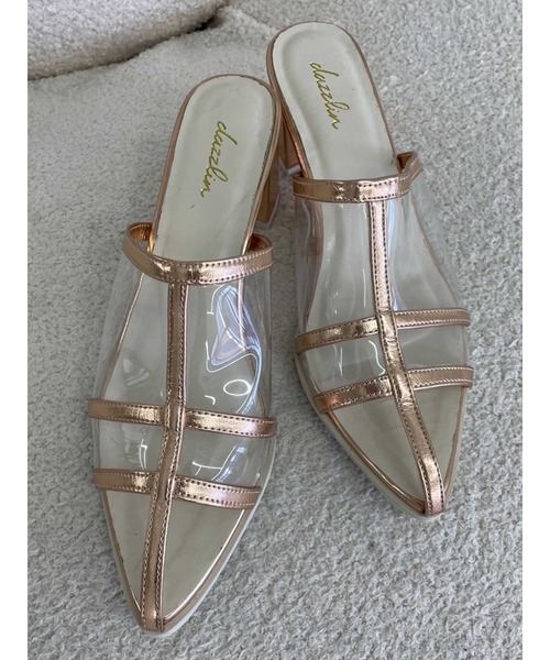 dazzlin（ダズリン）の「クリアメタルオープントゥパンプス（パンプス・レディース・シルバー/ゴールド/シルバー系その他2・MEDIUM/LARGE）」の4枚目の写真