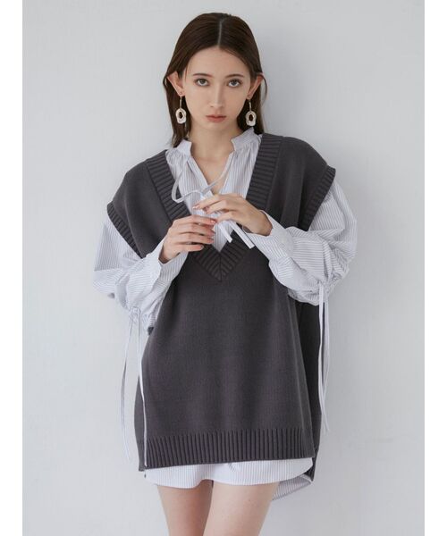 MURUA（ムルーア）の「スリーブドロストチュニックシャツ（シャツ/ブラウス・レディース・ホワイト/その他1・FREE）」の3枚目の写真