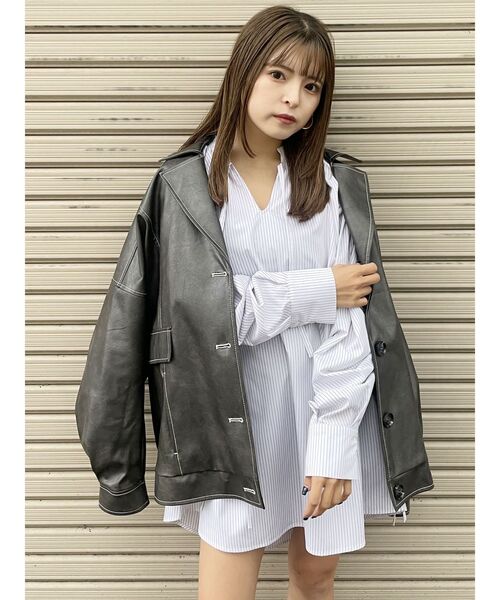 MURUA（ムルーア）の「スリーブドロストチュニックシャツ（シャツ/ブラウス・レディース・ホワイト/その他1・FREE）」の19枚目の写真