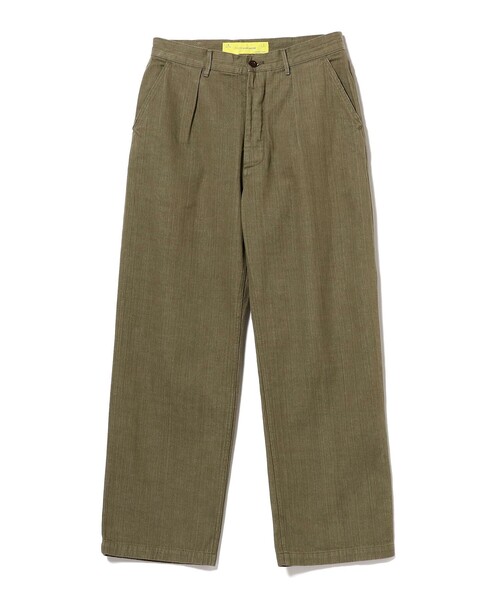 パンツ necessary or unnecessary WIDE 'DENIM' NECESSARY or UNNECESSARY / WIDE GREEN DENIM ワイドグリーンデニム