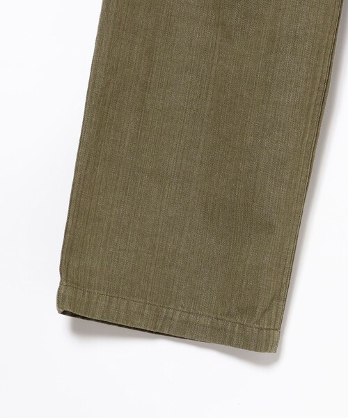 NECESSARY or UNNECESSARY(ネセサリーオアアンネセサリー)の「NECESSARY or UNNECESSARY / WIDE GREEN DENIM ワイドグリーンデニムパンツ(デニムパンツ・メンズ・オリーブ・34inch/32inch/30inch)」の5枚目の写真