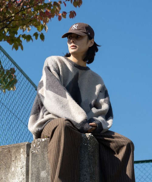 kutir(クティール)の「アーガイルニットプルオーバー(ニット/セーター・メンズ・ブラック/ネイビー/ライトグレー・MEDIUM/LARGE)」の9枚目の写真