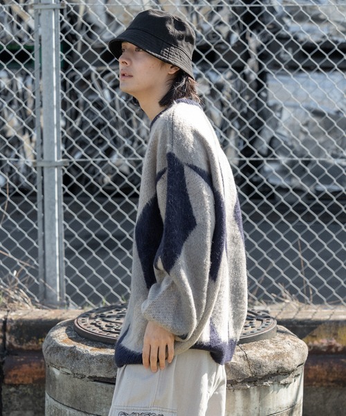 kutir(クティール)の「アーガイルニットプルオーバー(ニット/セーター・メンズ・ブラック/ネイビー/ライトグレー・MEDIUM/LARGE)」の18枚目の写真