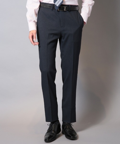 CROWDED CLOSET（クラウデッドクローゼット）の「【LANATEC/ラナテック】シャークスキンスラックスパンツ（セットアップ対応）（スラックス・メンズ・グレー/ネイビー/ベージュ・02/03/04/01）」の3枚目の写真