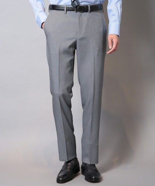 CROWDED CLOSET（クラウデッドクローゼット）の「【LANATEC/ラナテック】シャークスキンスラックスパンツ（セットアップ対応）（スラックス・メンズ・グレー/ネイビー/ベージュ・02/03/04/01）」の2枚目の写真