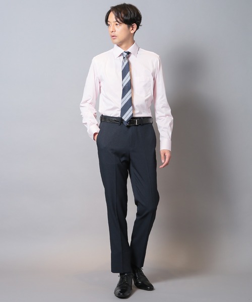 CROWDED CLOSET（クラウデッドクローゼット）の「【LANATEC/ラナテック】シャークスキンスラックスパンツ（セットアップ対応）（スラックス・メンズ・グレー/ネイビー/ベージュ・02/03/04/01）」の16枚目の写真