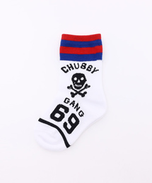 CHUBBYGANG | スカルライン　クルーソックス(ソックス/靴下)