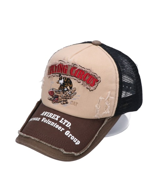 AVIREX(アヴィレックス)の「【AVIREX/アヴィレックス】AX FLYING CIRCUS メッシュ CAP(キャップ・メンズ・ブラック/ベージュ/カーキ・FREE)」の2枚目の写真