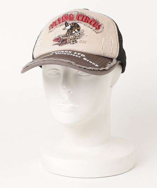 AVIREX(アヴィレックス)の「【AVIREX/アヴィレックス】AX FLYING CIRCUS メッシュ CAP(キャップ・メンズ・ブラック/ベージュ/カーキ・FREE)」の7枚目の写真