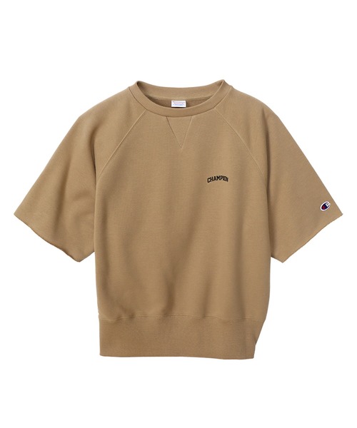 Champion(チャンピオン)の「【Champion/チャンピオン】レディース ショートスリーブスウェットシャツ(スウェット・レディース・チャコール/ベージュ/ダークグリーン/ヘザーグレー・MEDIUM/LARGE)」の3枚目の写真