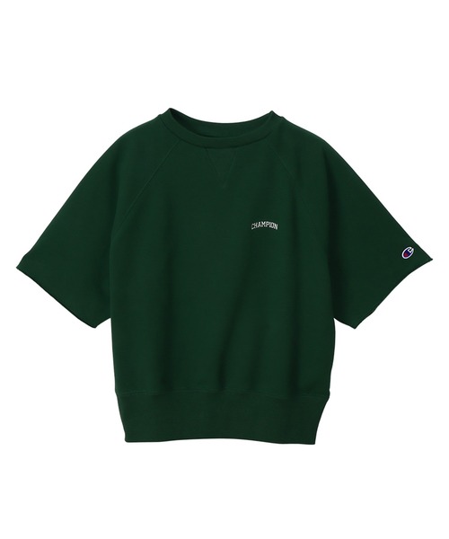Champion(チャンピオン)の「【Champion/チャンピオン】レディース ショートスリーブスウェットシャツ(スウェット・レディース・チャコール/ベージュ/ダークグリーン/ヘザーグレー・MEDIUM/LARGE)」の4枚目の写真