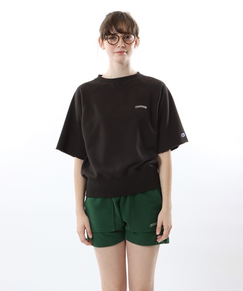 Champion(チャンピオン)の「【Champion/チャンピオン】レディース ショートスリーブスウェットシャツ(スウェット・レディース・チャコール/ベージュ/ダークグリーン/ヘザーグレー・MEDIUM/LARGE)」の9枚目の写真