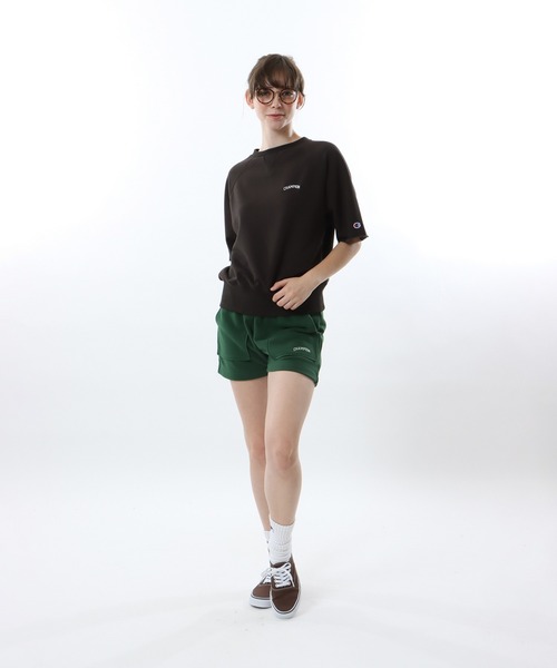 Champion(チャンピオン)の「【Champion/チャンピオン】レディース ショートスリーブスウェットシャツ(スウェット・レディース・チャコール/ベージュ/ダークグリーン/ヘザーグレー・MEDIUM/LARGE)」の13枚目の写真