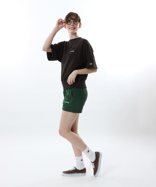 Champion(チャンピオン)の「【Champion/チャンピオン】レディース ショートスリーブスウェットシャツ(スウェット・レディース・チャコール/ベージュ/ダークグリーン/ヘザーグレー・MEDIUM/LARGE)」の14枚目の写真