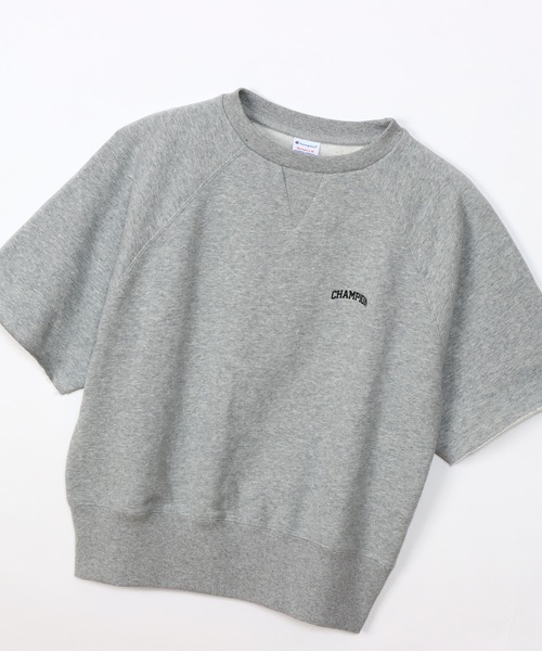 Champion(チャンピオン)の「【Champion/チャンピオン】レディース ショートスリーブスウェットシャツ(スウェット・レディース・チャコール/ベージュ/ダークグリーン/ヘザーグレー・MEDIUM/LARGE)」の6枚目の写真
