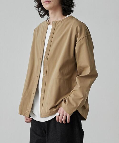 coen(コーエン)の「極楽FITクルーネックストレッチカーディガン(カーディガン/ボレロ・メンズ・ダークグレー/ブラック/ベージュ・S/M/L/XL)」の3枚目の写真