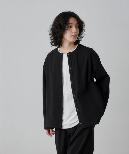 coen(コーエン)の「極楽FITクルーネックストレッチカーディガン(カーディガン/ボレロ・メンズ・ダークグレー/ブラック/ベージュ・S/M/L/XL)」の14枚目の写真