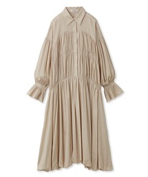 SNIDEL | コットンギャザーバルーンシャツワンピース(ワンピース)