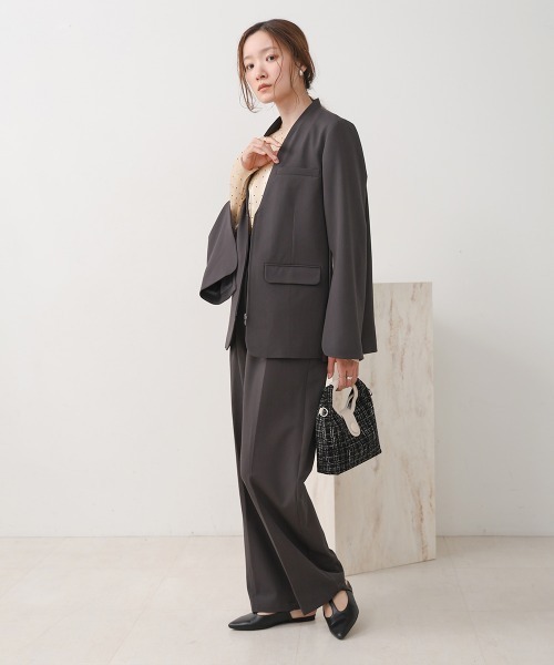 Bab（バブ）の「2WAYツイードハンドバッグ（ハンドバッグ・レディース・ブラック/アイボリー/ベージュ・ONESIZE）」の14枚目の写真