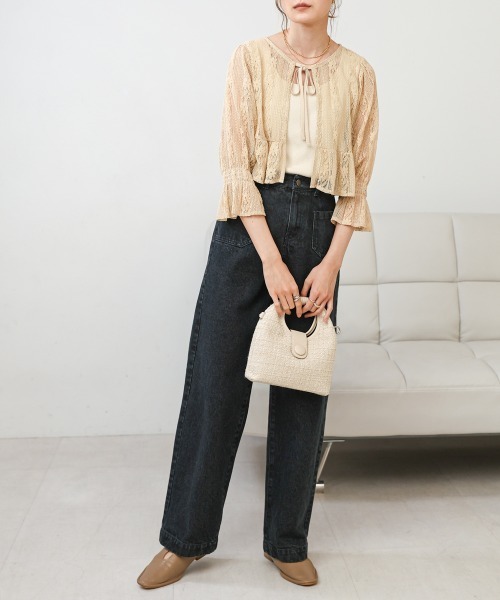 Bab（バブ）の「2WAYツイードハンドバッグ（ハンドバッグ・レディース・ブラック/アイボリー/ベージュ・ONESIZE）」の16枚目の写真