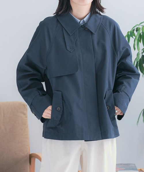 FORK&SPOON（フォークアンドスプーン）の「『WEB/一部店舗限定』FORK&SPOON　ショートトレンチ（トレンチコート・レディース・ベージュ/ネイビー・1）」の19枚目の写真