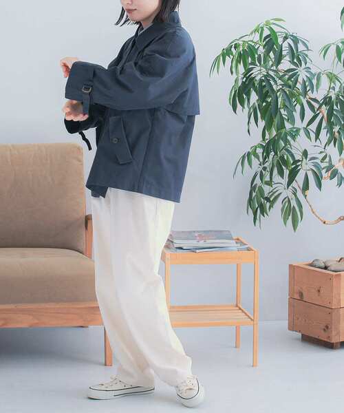 FORK&SPOON（フォークアンドスプーン）の「『WEB/一部店舗限定』FORK&SPOON　ショートトレンチ（トレンチコート・レディース・ベージュ/ネイビー・1）」の13枚目の写真