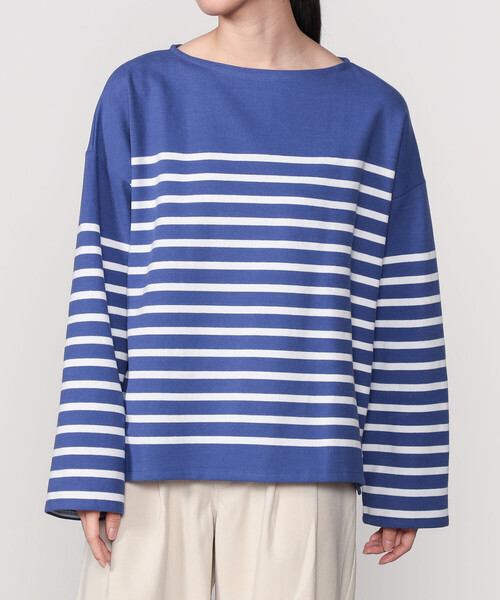 ORCIVAL（オーシバル）の「ORCIVAL | ドロップショルダー ラッセルフレンチセーラーTシャツ WOMEN（Tシャツ/カットソー・レディース・グリーン系その他/ブルー系その他/グレー系その他/イエロー系その他/ブルー系その他5/ブルー系その他2・1）」の4枚目の写真