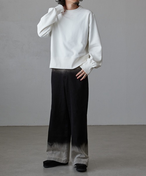 Lui's（ルイス）の「クロップドショート丈スウェットプルオーバー【セットアップ】（スウェット・メンズ・グレー/ブラック/ホワイト・S/M）」の7枚目の写真