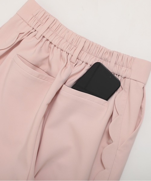 Fit more(フィットモア)の「スカラップテーパードパンツ(スラックス・レディース・ピンク/ネイビー/ブラック・PS/S)」の21枚目の写真