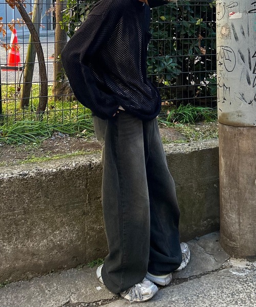 Snap club(スナップクラブ)の「【Snap club】 ポケット付きサークルワッペンメッシュニット(ニット/セーター・レディース・ライトグレー/グリーン/ブラック/アイボリー/ブルー・M/L)」の20枚目の写真