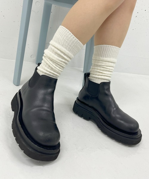 RUBY AND YOU（ルビーアンドユー）の「［select］リブハイソックス（ソックス/靴下・レディース・アイボリー/ブラック/グレー/ダークグレー/ホワイト/ブラウン/ブラウン系その他・FREE）」の2枚目の写真