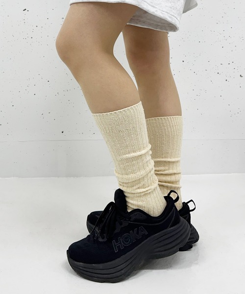 RUBY AND YOU（ルビーアンドユー）の「［select］リブハイソックス（ソックス/靴下・レディース・アイボリー/ブラック/グレー/ダークグレー/ホワイト/ブラウン/ブラウン系その他・FREE）」の3枚目の写真