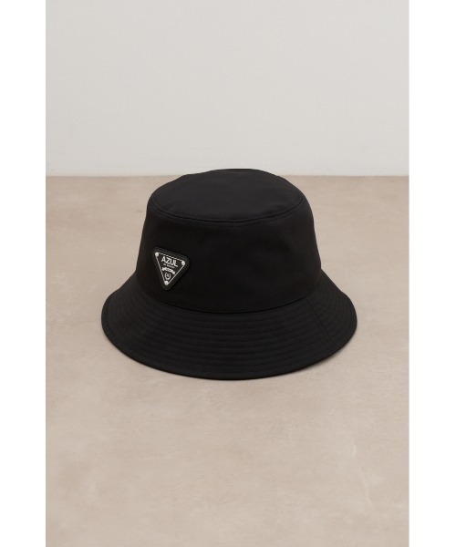 AZUL by moussy(アズールバイマウジー)の「ロゴプレートバケットハット(ハット・メンズ・ブラック・FREE)」の4枚目の写真