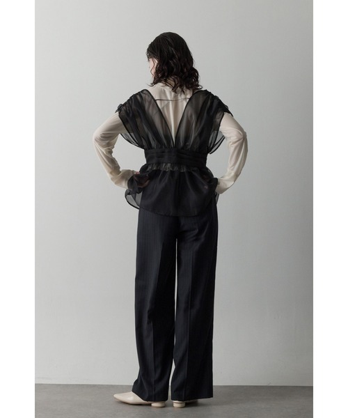 Limue（リミュ）の「オーガンジーシアビスチェ（Tシャツ/カットソー・レディース・ブラック/ベージュ・FREE）」の8枚目の写真