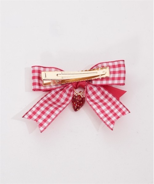 axes femme（アクシーズファム）の「いちごチャームヘアクリップ（バレッタ/ヘアクリップ・キッズ・ブラック/レッド・FREE）」の5枚目の写真