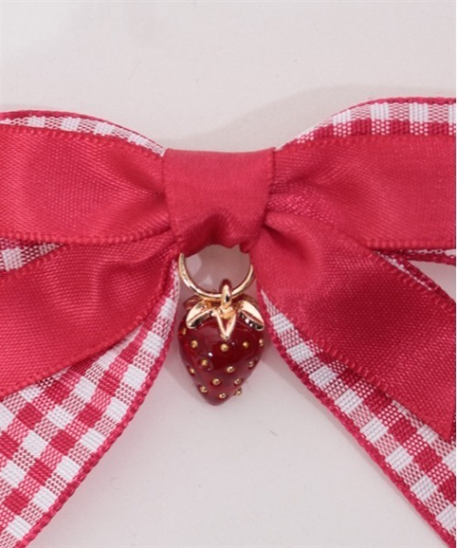 axes femme（アクシーズファム）の「いちごチャームヘアクリップ（バレッタ/ヘアクリップ・キッズ・ブラック/レッド・FREE）」の7枚目の写真