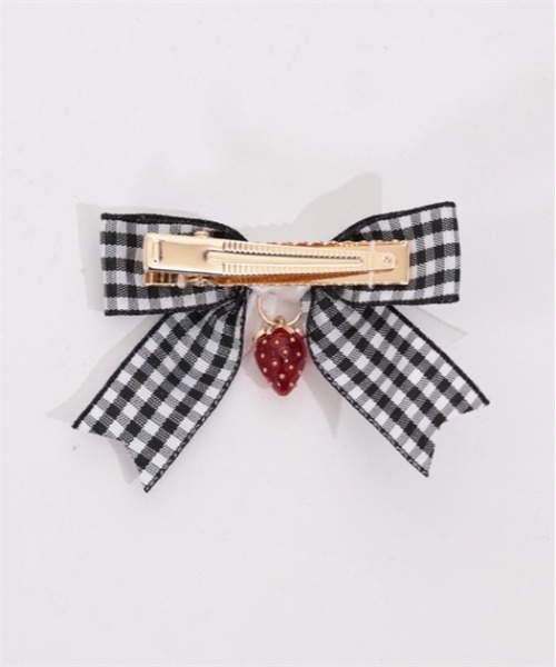 axes femme（アクシーズファム）の「いちごチャームヘアクリップ（バレッタ/ヘアクリップ・キッズ・ブラック/レッド・FREE）」の11枚目の写真