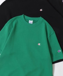 Champion（チャンピオン）の「Champion/チャンピオン コットンUSA 裏毛 ロゴワッペン ワンポイント刺繍 半袖スウェット トレーナー/レディース メンズ（スウェット）」