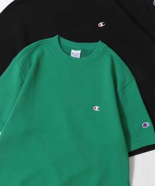 チャンピオン　袖ワンポイントロゴ　スウェット　トレーナー　グリーン　L　新品 Champion チャンピオン ワンポイントロゴ 刺繍 スウェット トレーナー