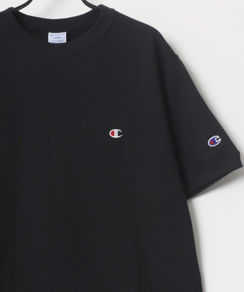 Champion(チャンピオン)の「Champion/チャンピオン コットンUSA 裏毛 ロゴワッペン ワンポイント刺繍 半袖スウェット トレーナー/レディース メンズ(スウェット・メンズ・ブラック/グレー/オートミール/ネイビー/ホワイト/クリーム/ブルー/レンガ/グリーン/スカイブルー/ライトブラウン・M/L/XL)」の19枚目の写真