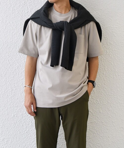 SHIPS any(シップス エニィ)の「SHIPS any:〈接触冷感/遮熱/UVカット機能等〉サマーファンクション ポケット Tシャツ 26SS◇(Tシャツ/カットソー・メンズ・ホワイト/チャコールグレー/ネイビー/ブラック・X-LARGE/LARGE/MEDIUM/SMALL)」の16枚目の写真