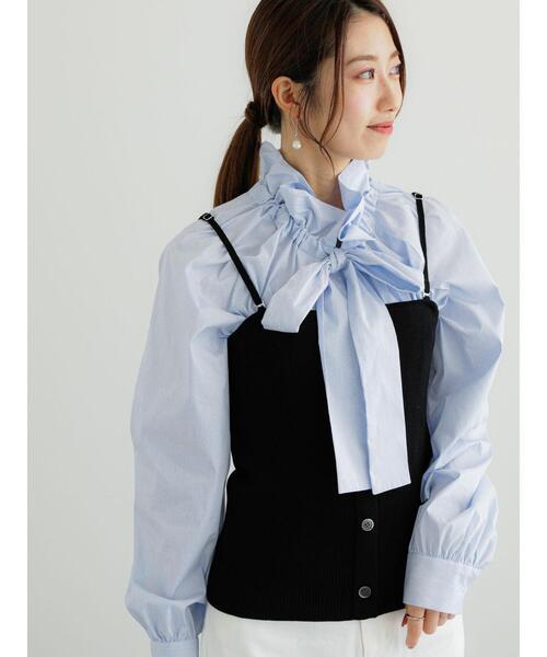 Te chichi（テチチ）の「総針ストラップ取り外しマルチWAYビスチェ（ニット/セーター・レディース・シルバー/オフホワイト/ブラック・F）」の2枚目の写真