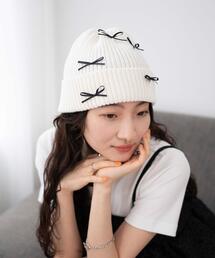 WEGO（ウィゴー）の「WEGO/ribbon knit cap（ニットキャップ/ビーニー・レディース）」